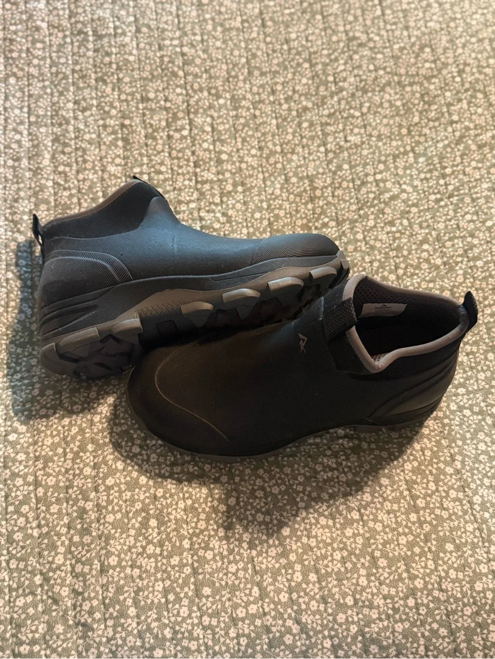 Waterproof Slip-On Short Ankle Rain/Muck Boots for Women in Black